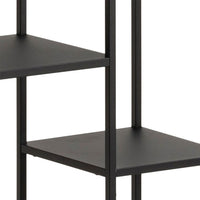 Thumbnail for Newcastle Asymmetrical Bookcase with 6 Shelves in Matt Black