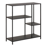 Thumbnail for Newcastle Asymmetrical Bookcase with 3 Shelves in Matt Black