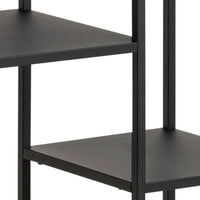 Thumbnail for Newcastle Asymmetrical Bookcase with 3 Shelves in Matt Black