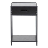 Thumbnail for Seaford Bedside Table with 1 Drawer in Black