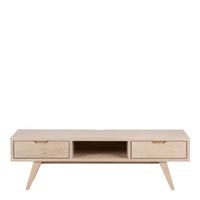 Thumbnail for ALine TV Unit with 2 Drawers in White Oak