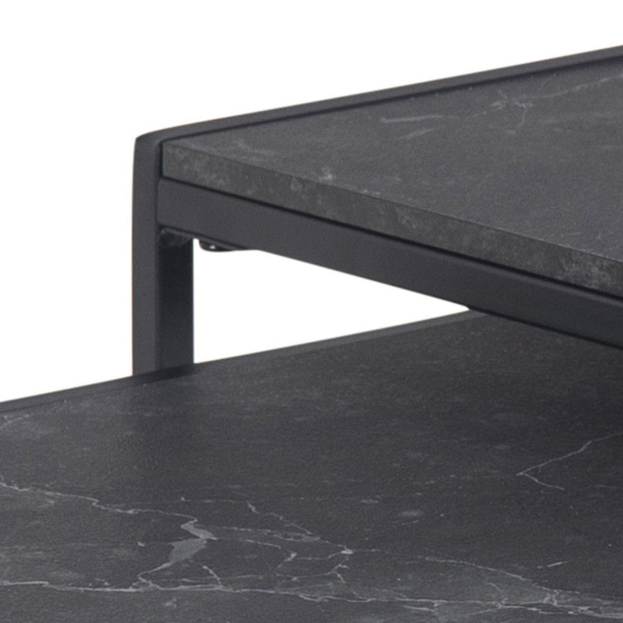 Infinity Nest of Tables in Black Matt Set of 2