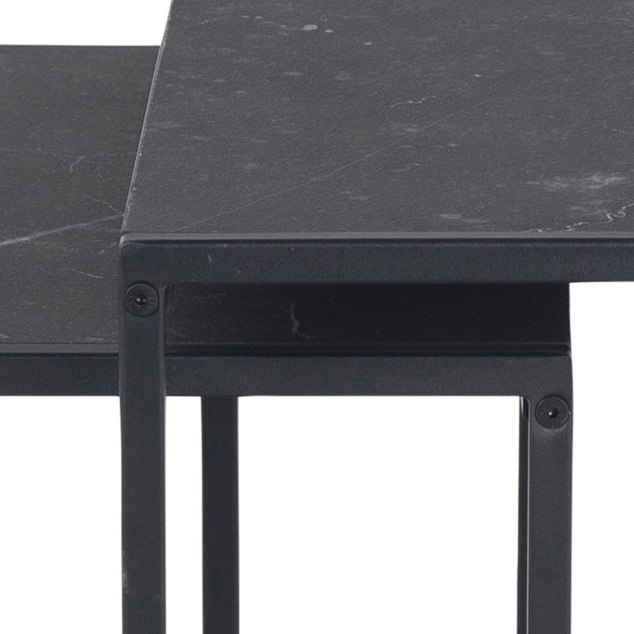 Infinity Nest of Tables in Black Matt Set of 2