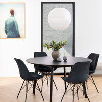 Thumbnail for Roxby Round Dining Table in Black 140x76cm