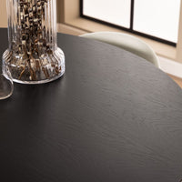 Thumbnail for Roxby Round Dining Table in Black 140x76cm