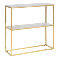 Thumbnail for Alisma Console Table With Marble Effect Top And Gold Legs