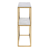 Thumbnail for Alisma Console Table With Marble Effect Top And Gold Legs