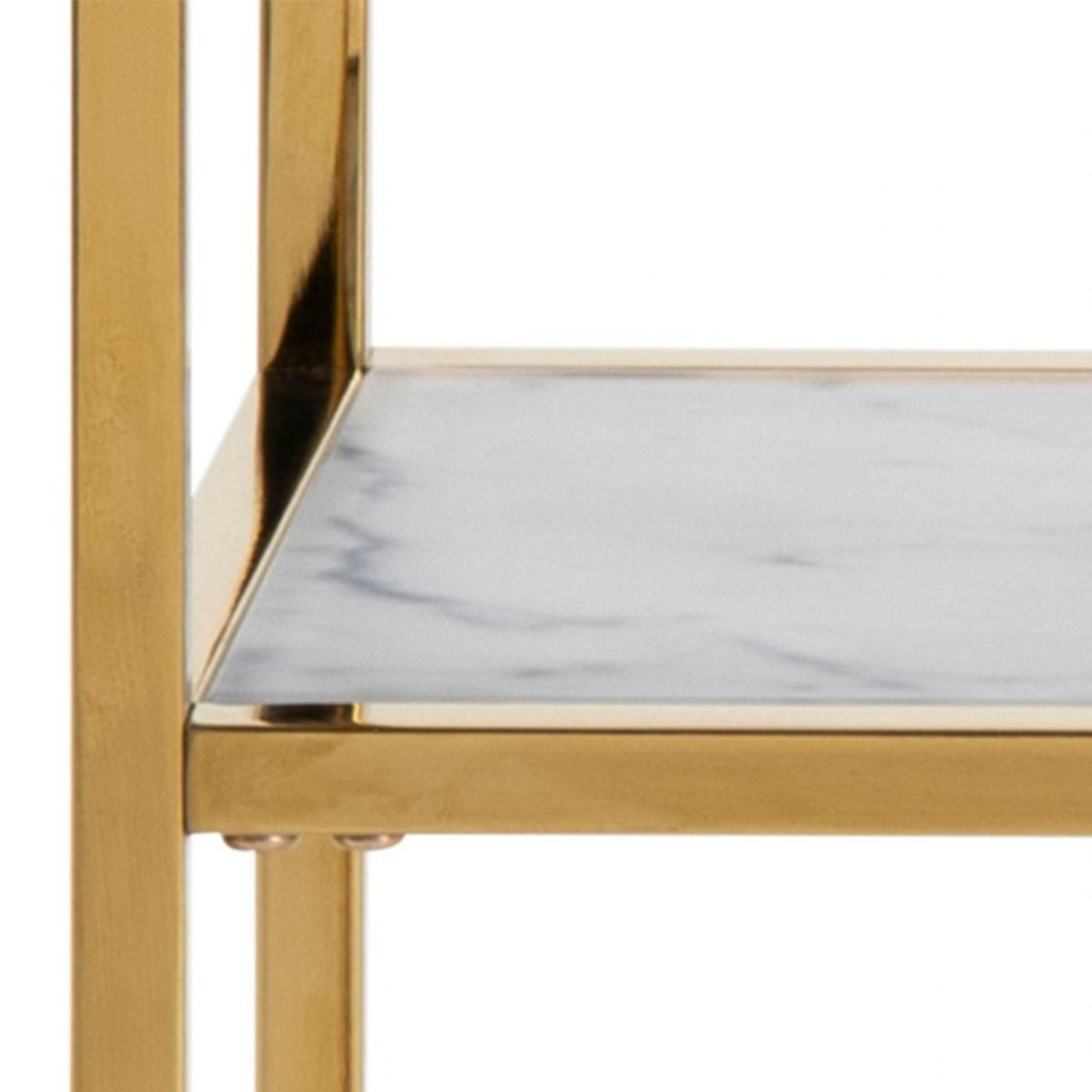 Alisma Console Table With Marble Effect Top And Gold Legs