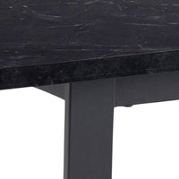 Thumbnail for Amble Dining Table with Black Marble Effect Top And Black Legs