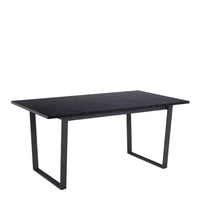 Thumbnail for Amble Dining Table with Black Marble Effect Top And Black Legs