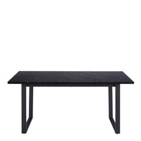 Thumbnail for Amble Dining Table with Black Marble Effect Top And Black Legs