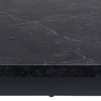 Thumbnail for Amble Dining Table with Black Marble Effect Top And Black Legs