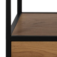 Thumbnail for Seaford TV Unit 2 Drawers in Black And Oak