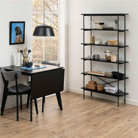 Thumbnail for Angus Bookcase with 5 Shelves in Black