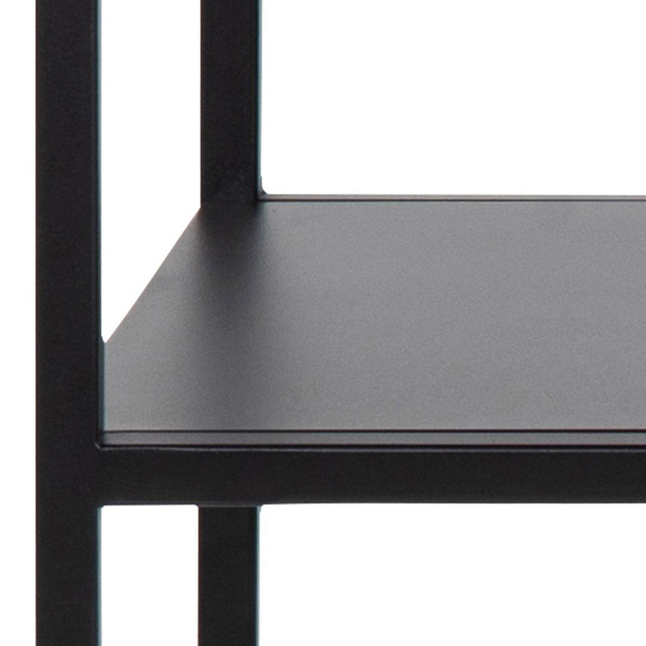 Newcastle Console Table with Open Shelf in Matt Black