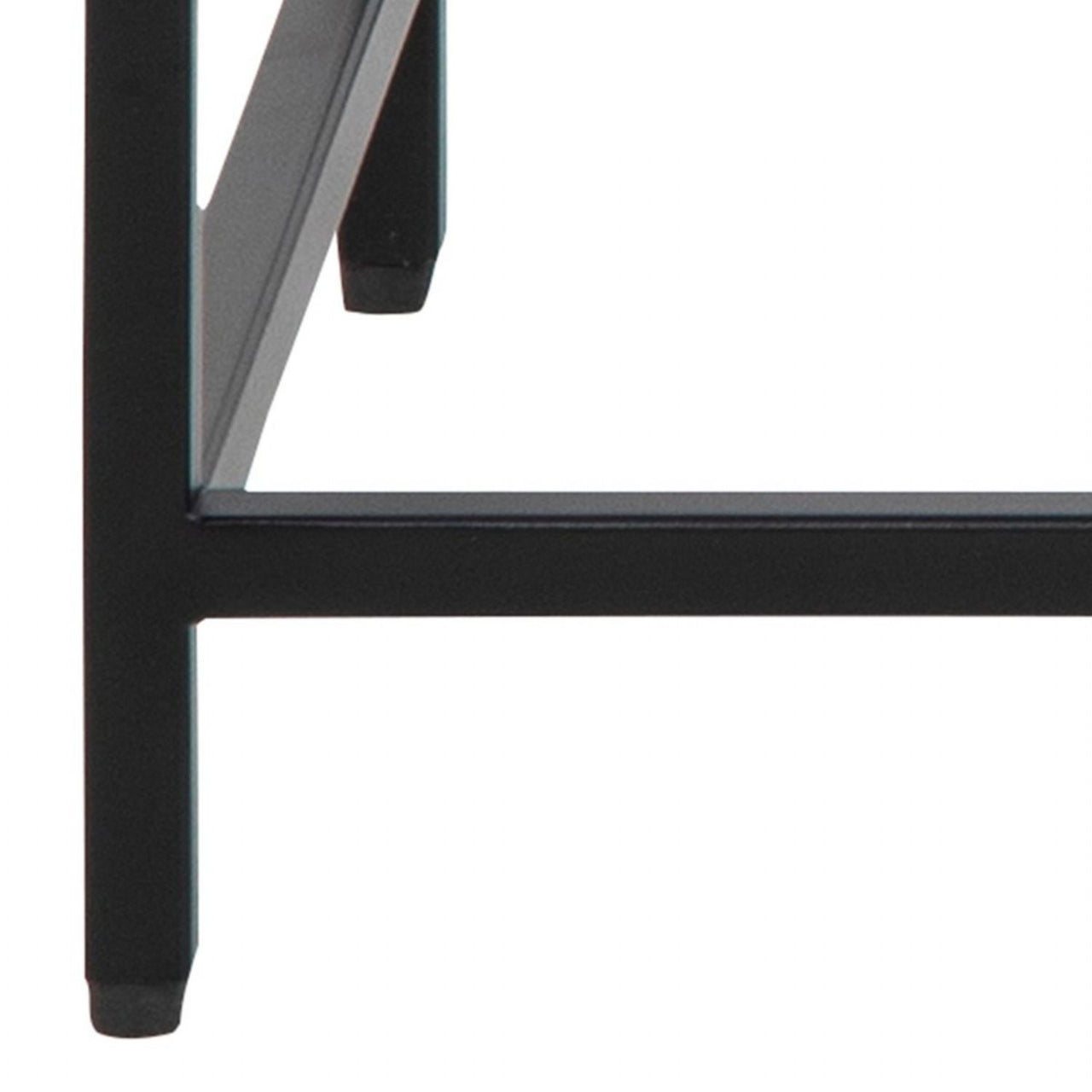 Newcastle Console Table with Open Shelf in Matt Black