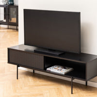 Thumbnail for Angus TV Unit with 1 Sliding Door in Black