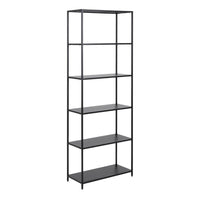 Thumbnail for Newcastle Tall Bookcase with 5 Shelves in Matt Black