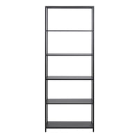 Thumbnail for Newcastle Tall Bookcase with 5 Shelves in Matt Black