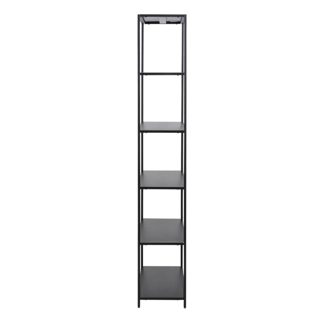 Newcastle Tall Bookcase with 5 Shelves in Matt Black