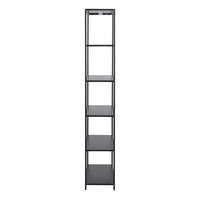 Thumbnail for Newcastle Tall Bookcase with 5 Shelves in Matt Black