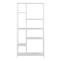 Thumbnail for Newcastle Asymmetrical Bookcase with 6 Shelves in White