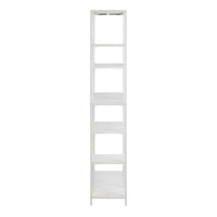 Thumbnail for Newcastle Asymmetrical Bookcase with 6 Shelves in White