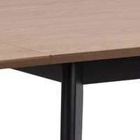 Thumbnail for Roxby Extending Dining Table 80120cm in Oak And Black