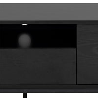 Thumbnail for Seaford 2 Door 1 Drawer TV Unit in Ash Black