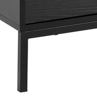 Thumbnail for Seaford 2 Door 1 Drawer TV Unit in Ash Black