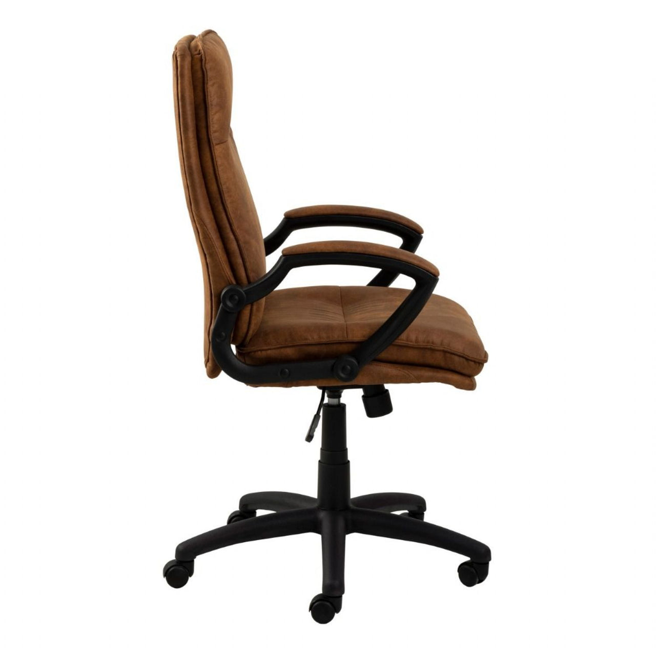 Brad Swivel Office Chair with Armrest in Brown