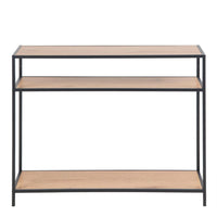 Thumbnail for Seaford Console Table, 2 Shelves in Black and Oak