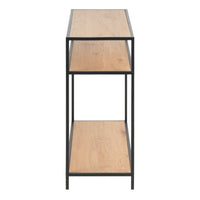 Thumbnail for Seaford Console Table, 2 Shelves in Black and Oak