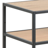 Thumbnail for Seaford Console Table, 2 Shelves in Black and Oak