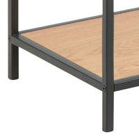 Thumbnail for Seaford Console Table, 2 Shelves in Black and Oak