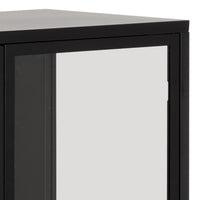 Thumbnail for Newcastle Low 2 Door Display Cabinet in Matt Black