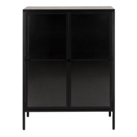 Thumbnail for Newcastle Low 2 Door Display Cabinet in Matt Black