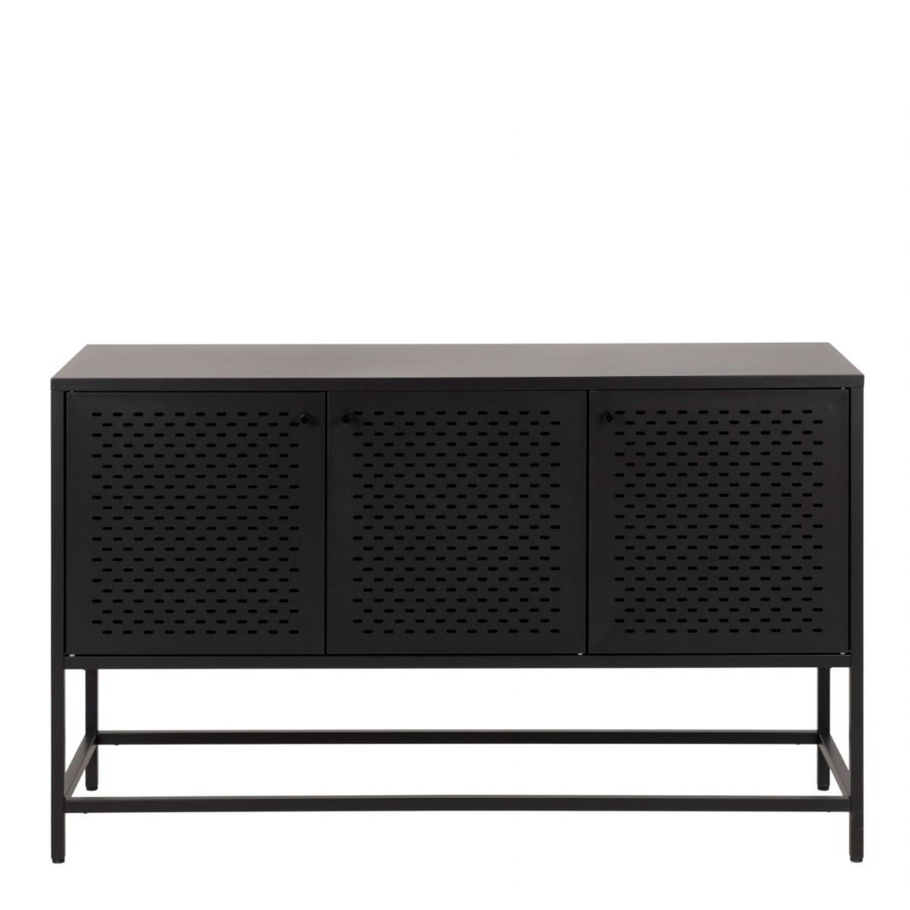 Newcastle 3 Door Raised Sideboard in Matt Black