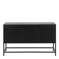 Thumbnail for Newcastle 3 Door Raised Sideboard in Matt Black