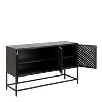 Thumbnail for Newcastle 3 Door Raised Sideboard in Matt Black