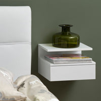 Thumbnail for Ashlan Bedside Table with 1 Drawer in White