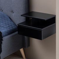 Thumbnail for Ashlan Bedside Table with 1 Drawer in Black