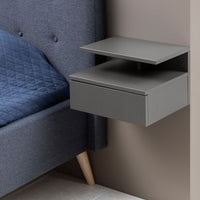 Thumbnail for Ashlan Bedside Table with 1 Drawer in Grey