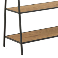 Thumbnail for Seaford Black Metal Clothes Rack with 2 Oak Shelves