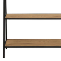 Thumbnail for Seaford Black Metal Clothes Rack with 2 Oak Shelves