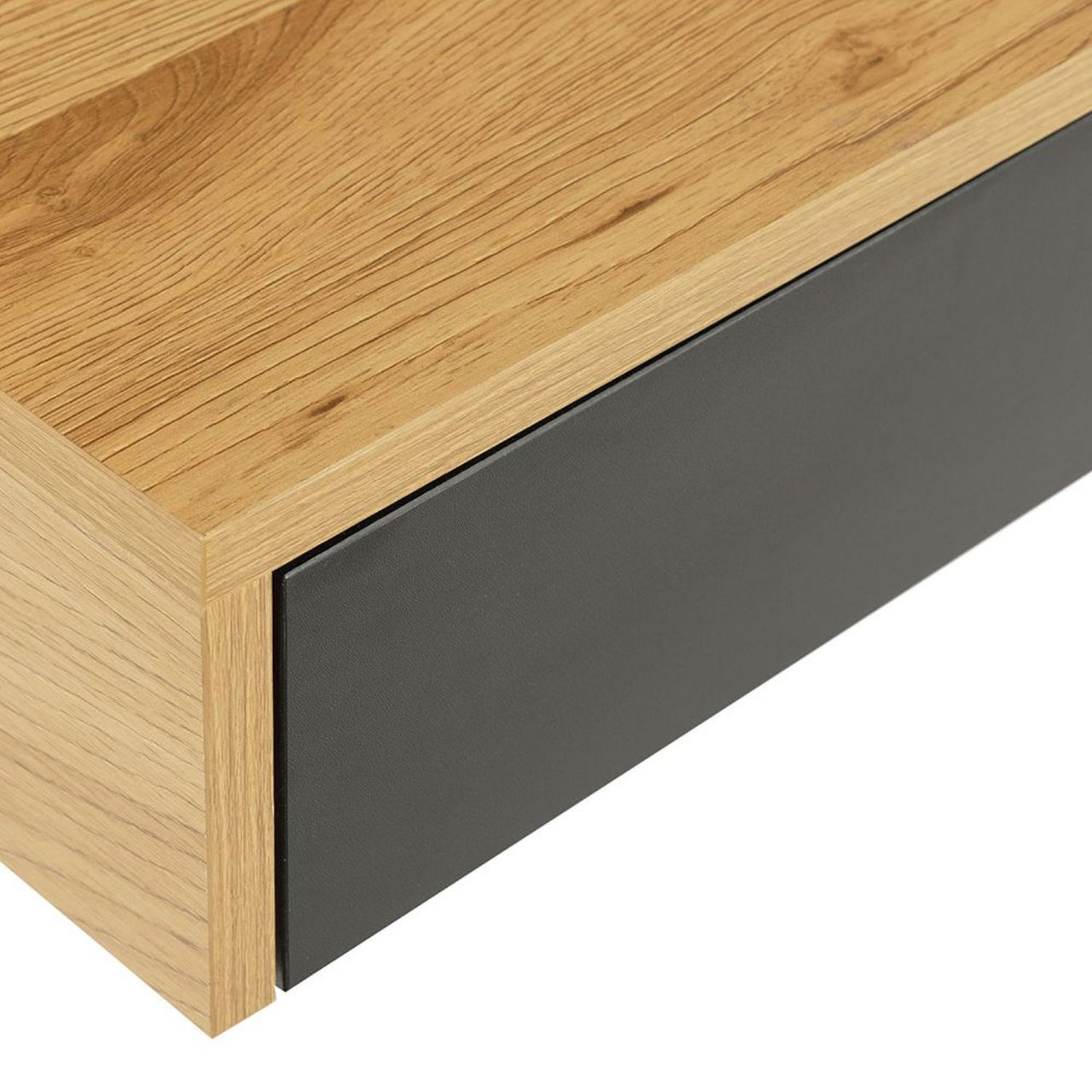 Reece 1 Drawer Office Desk in Oak &amp; Black