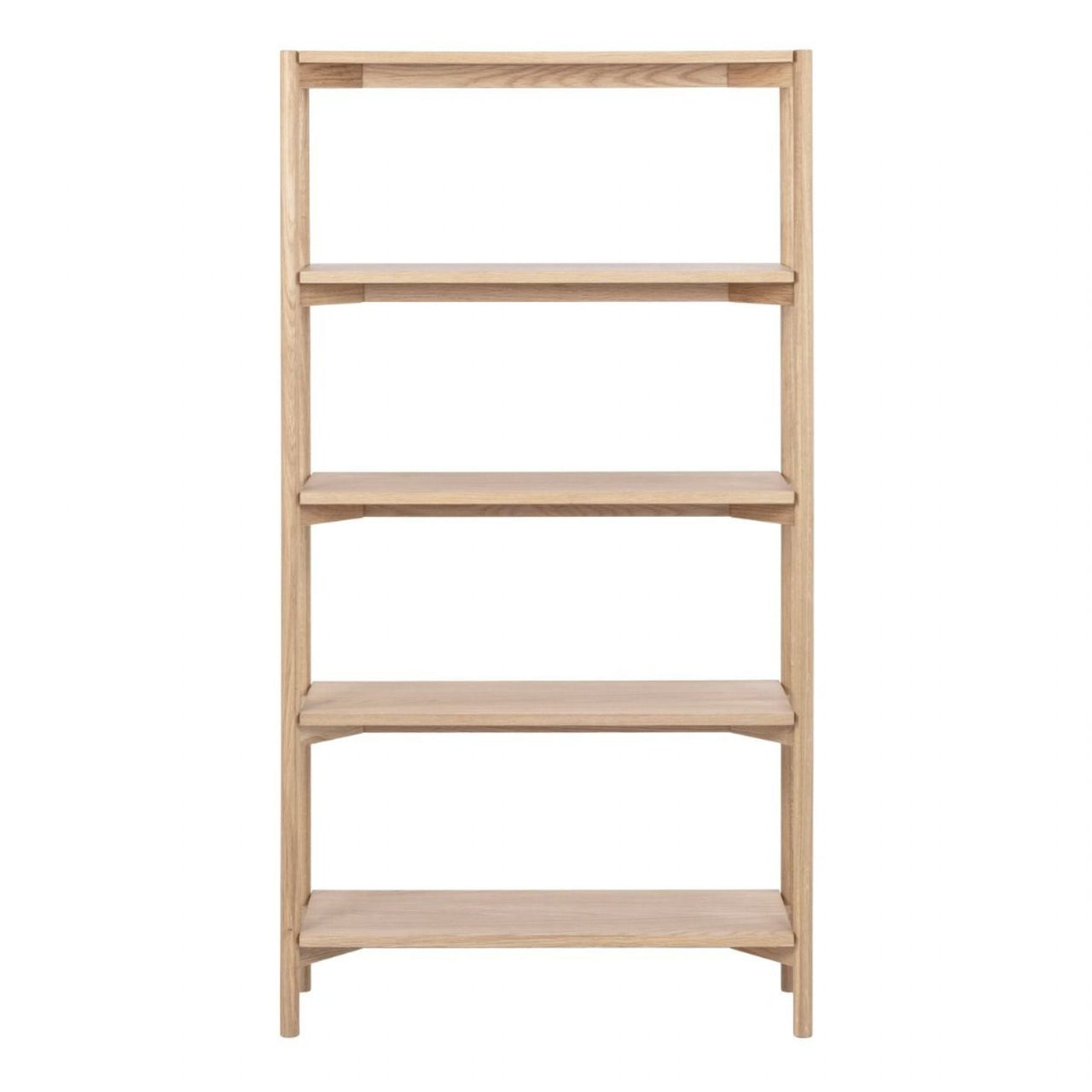 Braidwood Bookcase with 4 Shelves in White Oak Veneer