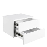 Thumbnail for Avignon Bedside Table with 2 Drawers in White