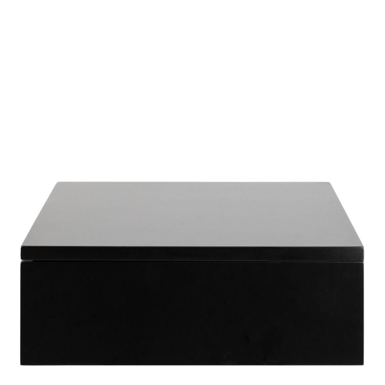 Avignon Square Bedside Table with 2 Drawers in Black