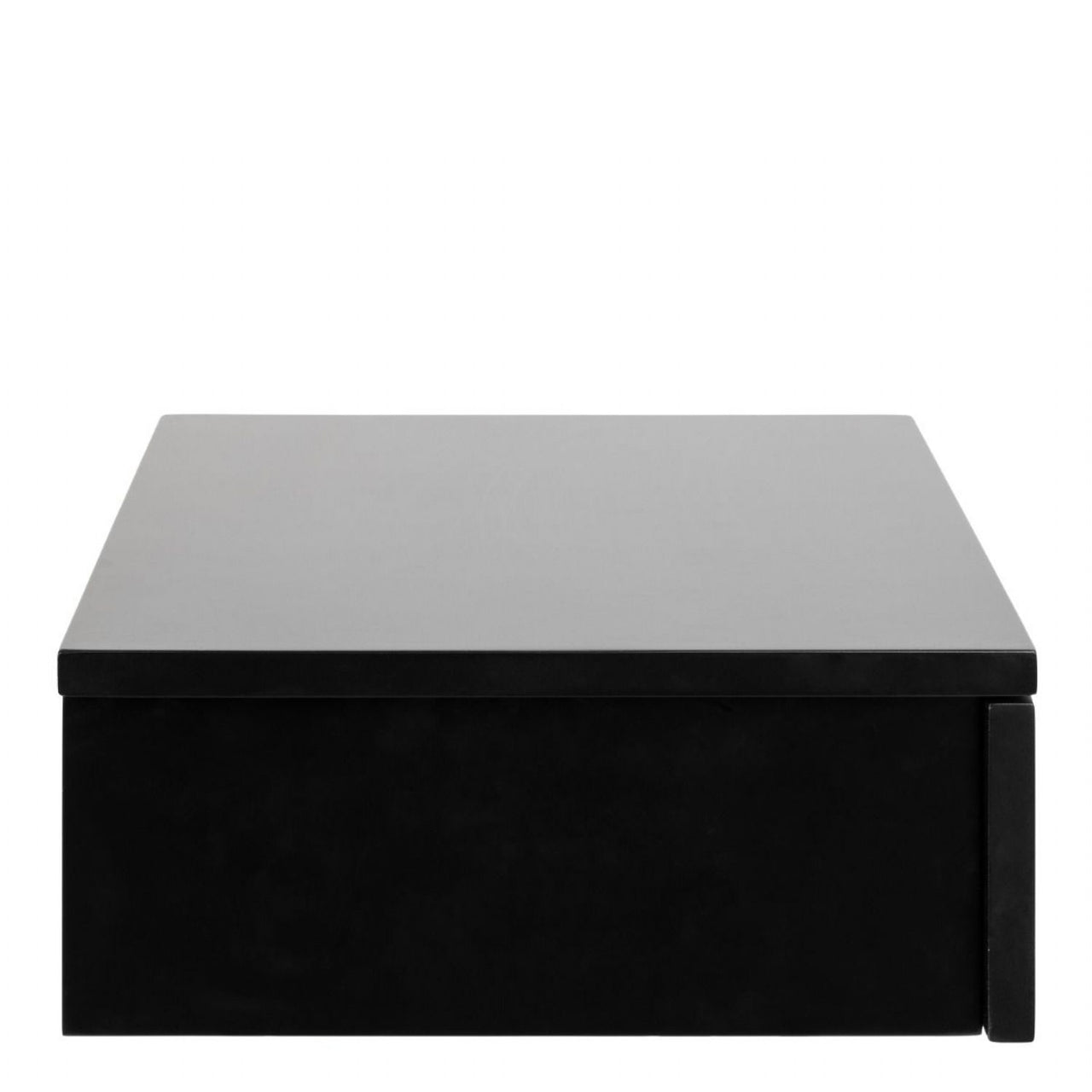 Avignon Square Bedside Table with 2 Drawers in Black